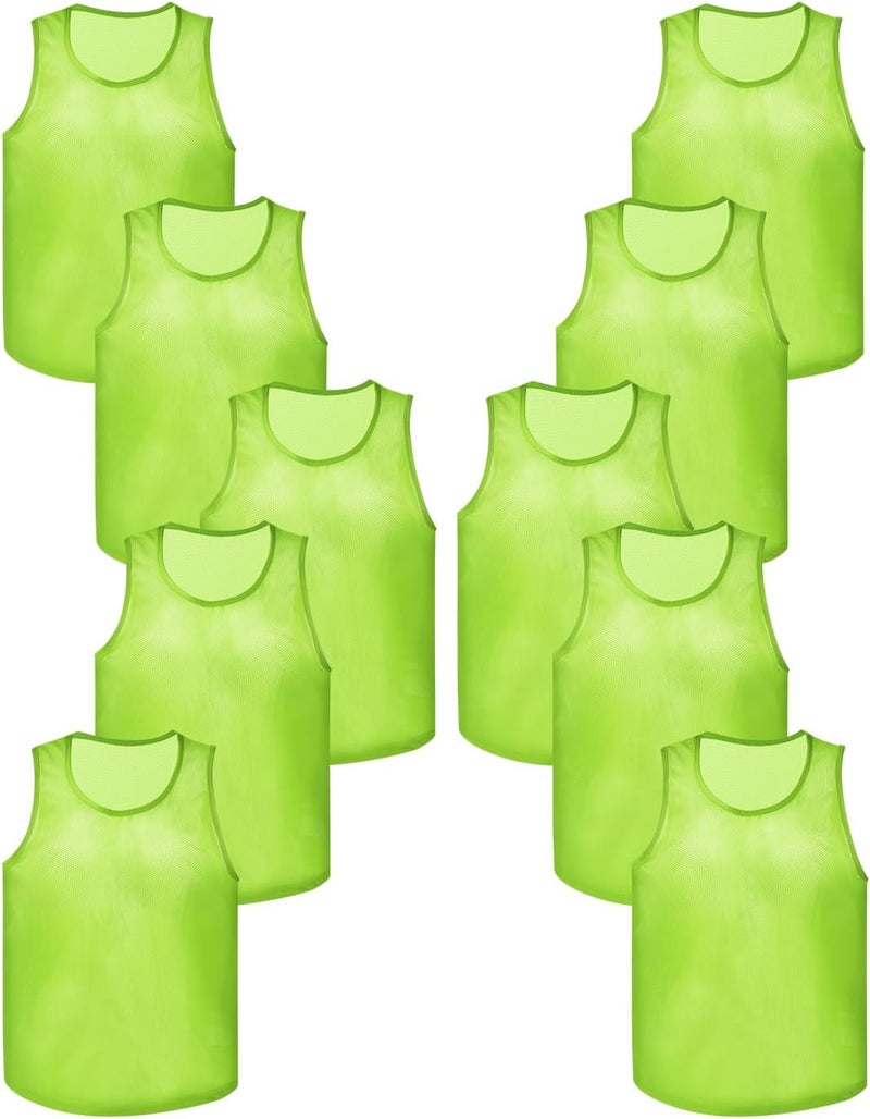 Mofech 12 Pack Pro Training Pinnies for Youth & Adult Mesh High-Vis Scrimmage Vests for Soccer, Basketball, Volleyball Teams - Image 1